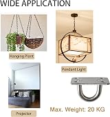 Mooche 4Pcs M6 Pad Eye Plate Suspension Ceiling Hook Stainless Steel view 2