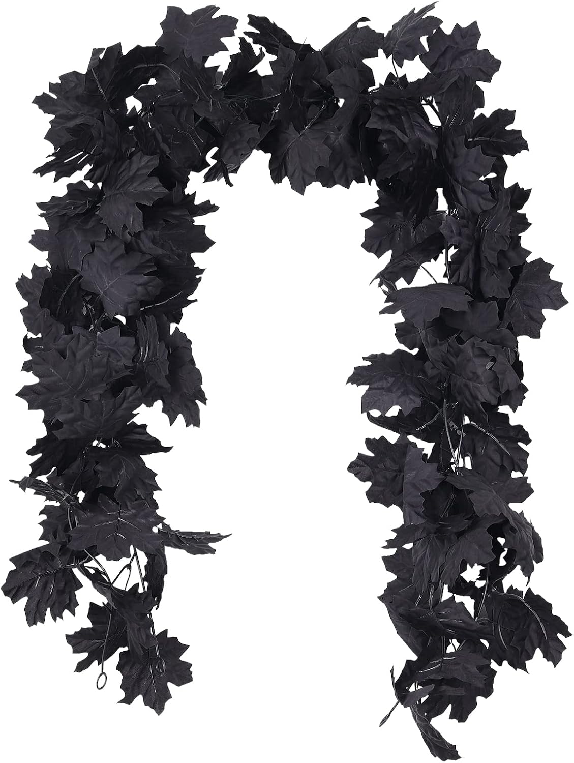 Wreaths, Garlands & Swags - Fall Decor Black Garland, Black Decorations Halloween Garland, Fall Wall Hanging Maple Leaves, Artificial Black Maple Leaf Vine, Halloween Decorations Clearance,Fall Decoration for Home, Pack of 2…
