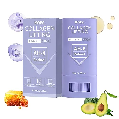 ANGEL SILK AH-8 Retinol Neck Firming Stick, Anti Wrinkle & Lifting Cream with Collagen & Beeswax, Moisturizing Treatment for Sagging Skin, Reduce Fine Lines, Neck Tightening Easy Massage (1pc)
