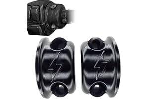 TDZ MOTO TDZ Lightning Logo Brake Clutch Perch Half Clamps for Harley Sportster, Softail, Dyna, Touring, Road Glide, Street Glide (Black)