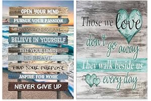 OFRKE 2-Piece Inspirational and Love Language Diamond Painting Kits,Full Drill Diamond Painting Kits for Adults Beginner,Beach Diamond Painting Kits Perfect for Home Wall Decor 12"x16"