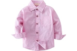 Infant Autumn and Winter Boys Long Sleeved Plaid Collar Buttons Shirt Boys Daily Toddler Girl Tshirts Short Sleeve