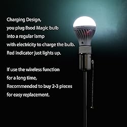 BSOD Rechargeable Light Bulbs with Remote, Battery