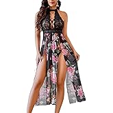 Avidlove Women Lingerie Lace Babydoll Nightdress Sexy Chemise Nightgown V Neck Nightdress Sleepwear