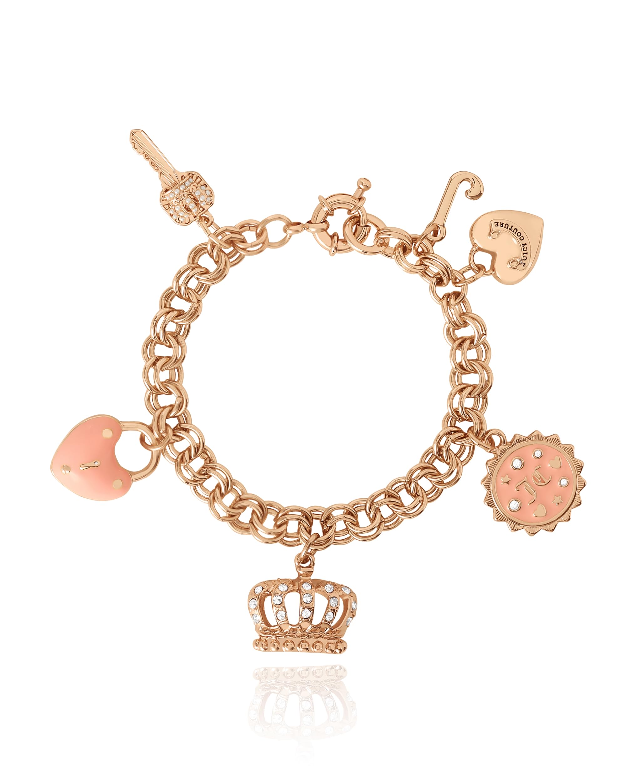 Juicy Couture Charms Bracelet with Clear Stones, 7.5