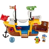 Fisher-Price Little People Pirate Ship playset with music, sounds and action for toddlers and preschool kids ages 1-5 years