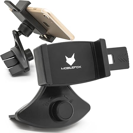 mobilefox® Universal 360° KFZ CD Slot Schlitz Handy Auto Halter Halterung CD Schlitz Smartphone