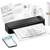 Portable Printers Wireless for Travel, A285M Small Inkless Thermal Printer | Bluetooth Mobile Mini Printer Support 8.5" X 11" US Letter &amp; A4, Compatible with iPhone Laptop for Home Office School Receipt