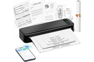 TATTMUSE Portable Printers Wireless for Travel, Inkless Thermal Printer, A285M Small Bluetooth Mobile Printer Support 8.5" X 11" Letter & A4 Thermal Paper, Compatible with Phone Laptop for Home Office Receipt