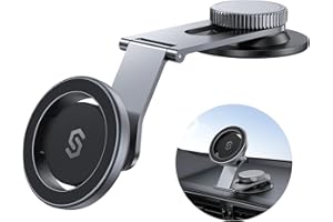 SYNCWIRE Fits MagSafe Car Mount for Universal Dashboard,Tesla Screen, Magnetic Phone Holder for Car, Foldable Aluminum Alloy Arm,Super Stable Car Mount for iPhone 17 Pro Max 16 15 14 13 12&All Phones