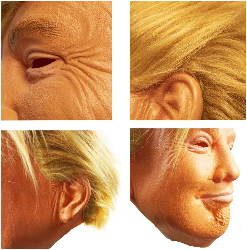 PartyHop Donald Trump Latex Mask American US President Politician Celebrity Famous People Human Realistic Head Masks Fancy Dress Costume for Halloween Party Carnival Parade - Image 5