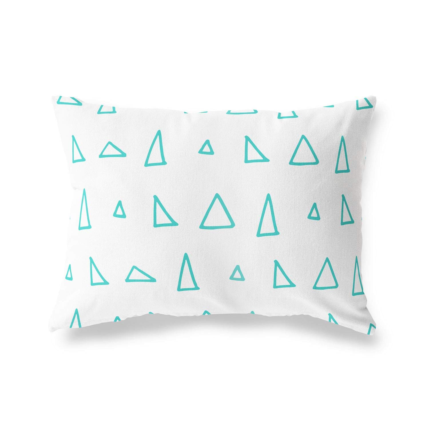Bonamaison Decorative Cushion Cover Turquoise & White, Throw Pillow Covers, Home Decorative Pillowcases for Livingroom, Sofa, Bedroom, Size: 35x50 Cm - Designed and Manufactured in Turkey
