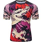 LAFROI Men's Long Sleeve UPF 50+ Baselayer Performance Compression Shirt Rash Guard-CLY08D