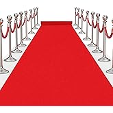 100 GSM 2.6FTX30FT Red Carpet Runner for Partys, Aisle Runway Rug for Step, Proposal & Wedding Decorations, Hollywood Oscars Runway