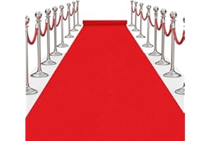 ROADTOFREE 100 GSM 2.6FTX30FT Red Carpet Runner for Partys, Aisle Runway Rug for Step, Proposal & Wedding Decorations, Hollywood Oscars Runway