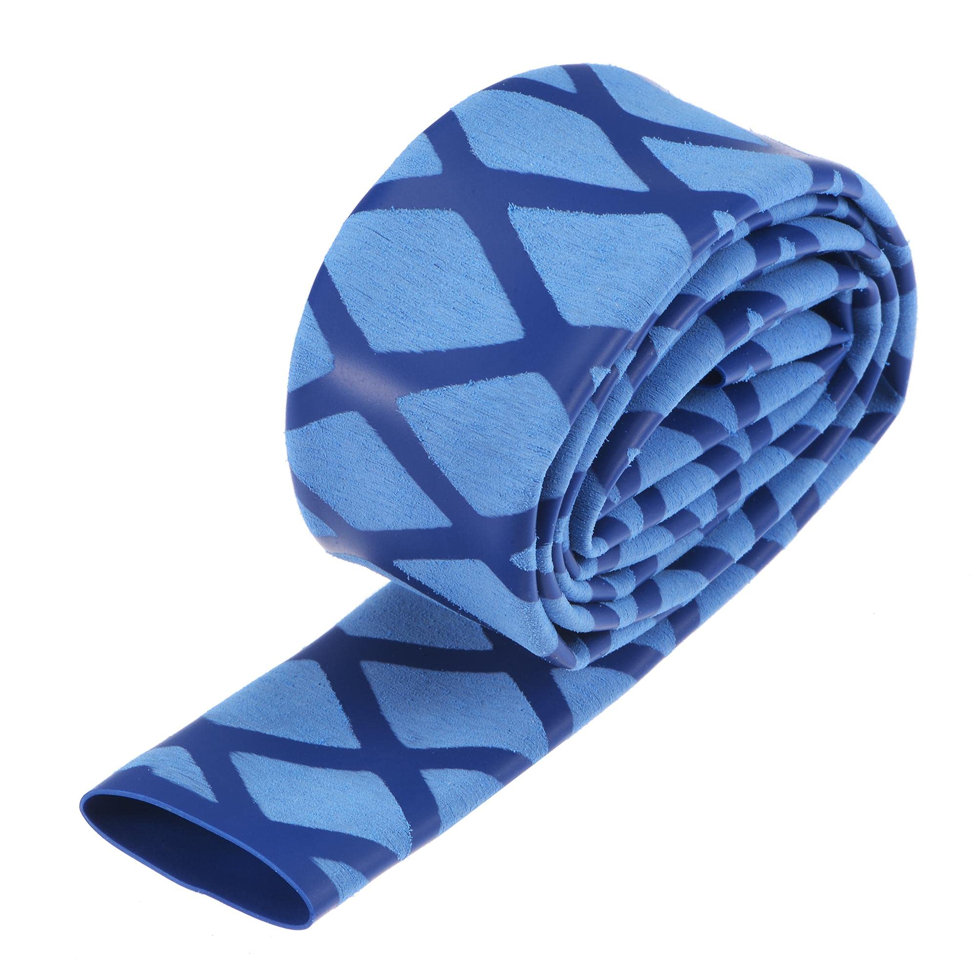 sourcing map Heat Shrink Wrap Tubing for Fishing Rod Grips, 20mm Dia 34mm Flat 3.3ft 1.8:1 rate Blue