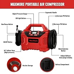 Cordless Tire Inflator Compatible with Milwaukee