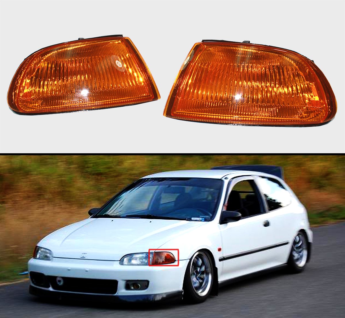Fits for 19921995 Honda Civic 2/3 Door EG JDM Vision Turn Signal