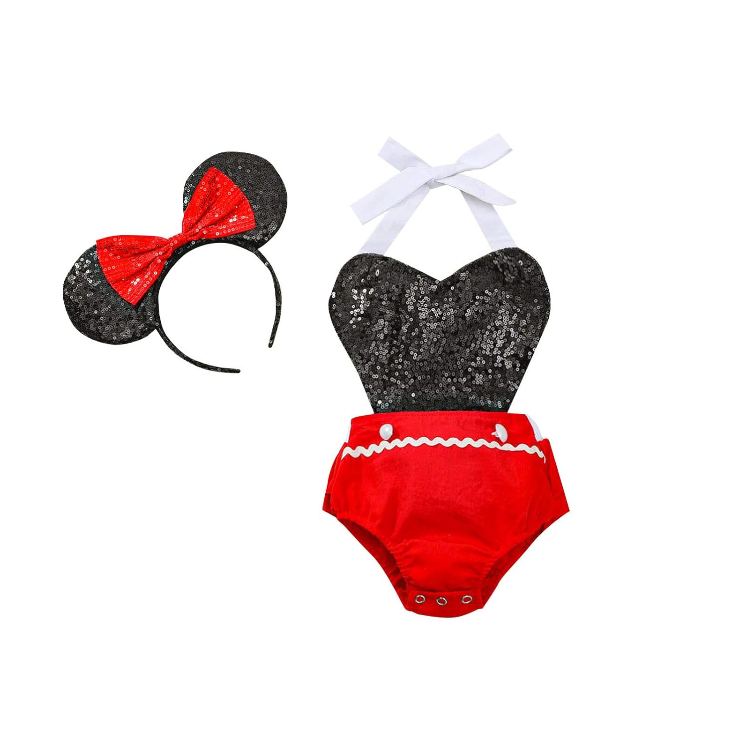 Buy Infant Baby Girls Disney Romper 2 Pcs Set, Cotton Ruffles Button