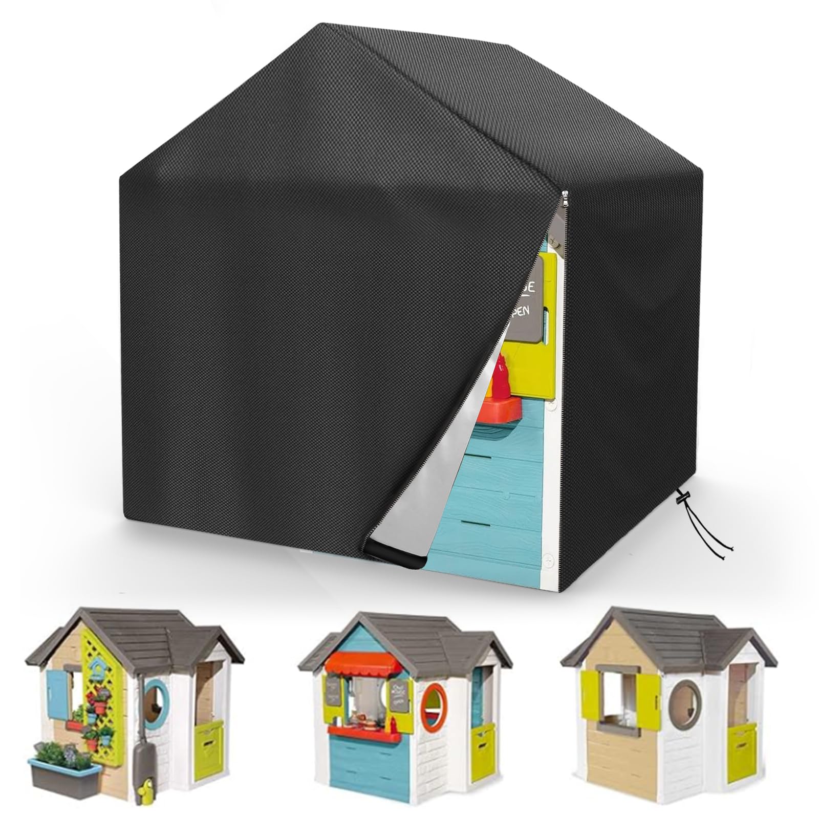 Outdoor Play House Cover - 420D Oxford Cloth, Waterproof, UV-Proof & Dust-Proof for Kids' Garden Playhouses