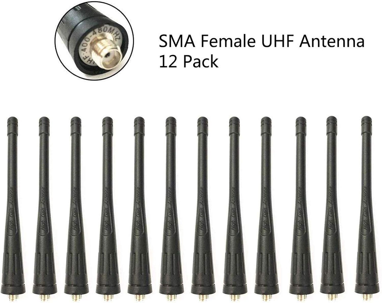 UHF 400-470 Mhz Antenna SMA Female Antenna for Two Way Radio Compatiable with Baofeng BF-888S Arcshell AR-5 777s Retevis H-777 Two-Way Radio (12 Pack): Home Audio & Theater