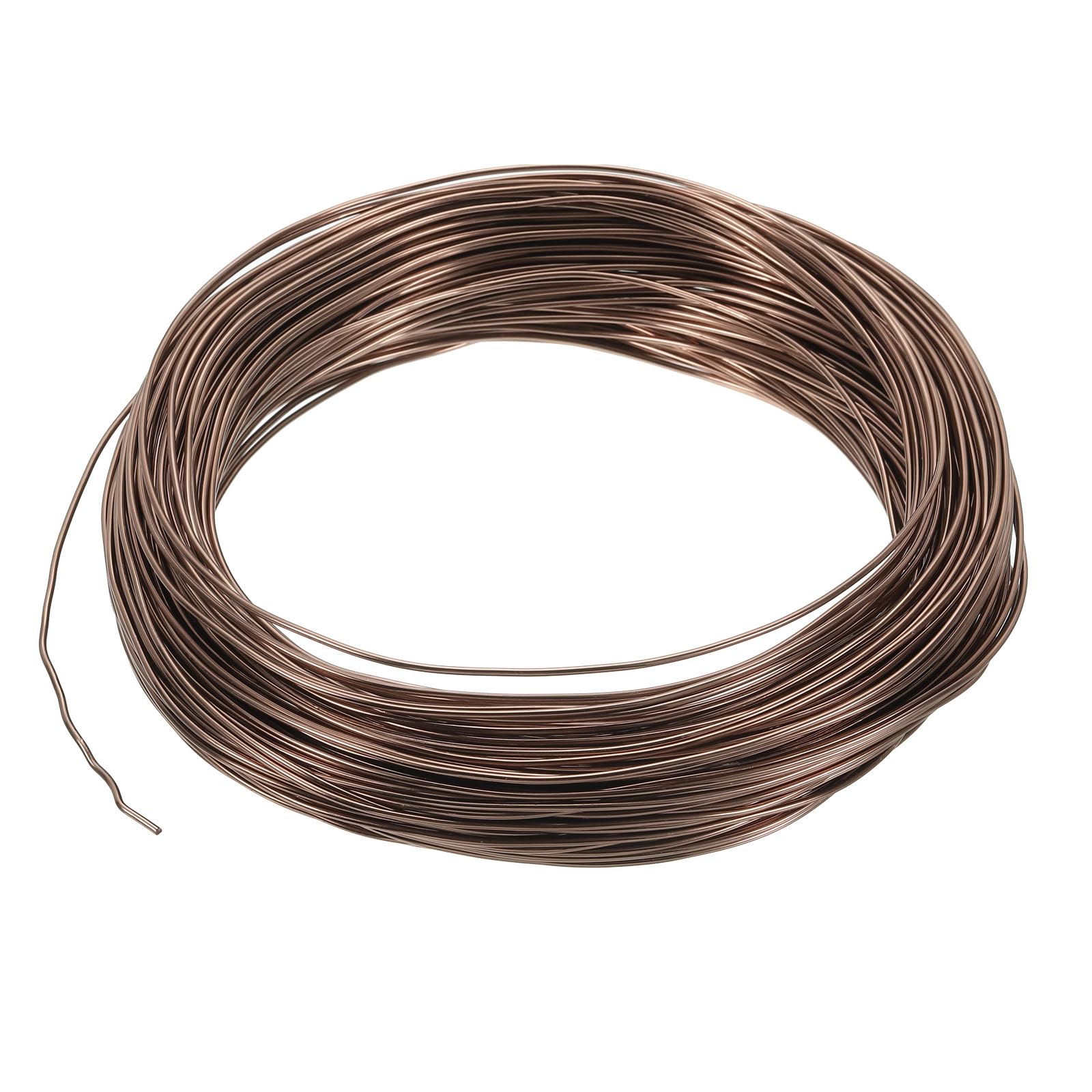 PATIKIL 1.5mm x 169ft Bonsai Training Wire,Floral Wire Stems Anodized Aluminum Tree Wire for Gardening Branch Fixing,Brown