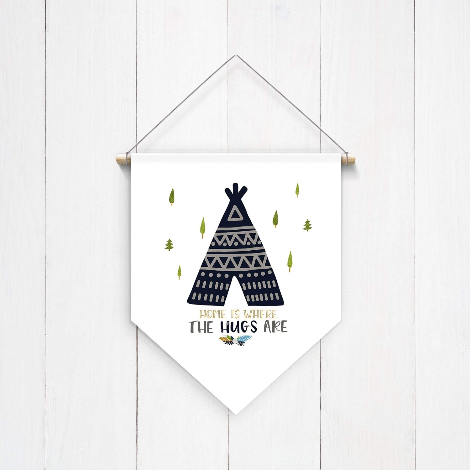 Amazon Com Kids Wall Banner Home Is Tent Design Kids Name