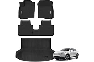 All Weather Floor Mats Cargo Liner for 2023 2024 2025 2026 Honda HR-V, TPE Rubber Floor Liners Anti-Slip Full Set Automotive 