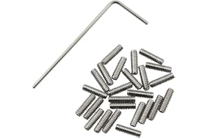 BAIRONG 25pcs 4-40 x 3/8inch Stainless Steel Allen Head Hex Hexagon Socket Set Screws Cup Point with Hex Key Wrench 4-40 x 3/8 Inch