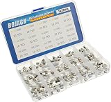 BOJACK 150pcs Glass Fuse Kit 5x20mm 250V Fast Blow 0.1-20A Storage Case view 2