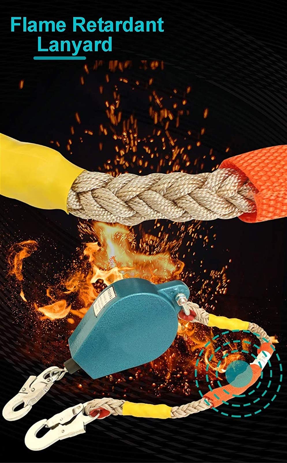 Netcoin 23ft Self Retracting Lifeline, 330lbs Fall Arrester India