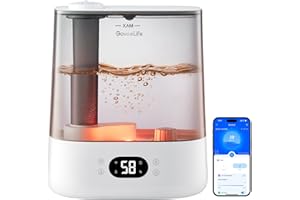 GoveeLife Smart Humidifiers for Bedroom, 6L Cool Mist Top Fill for Large Room, Humidity Sensor, Auto Mode, Schedule, 60H Quiet Runtime, WiFi Humidifier Essence Diffuser for Baby Plant, Work with Alexa