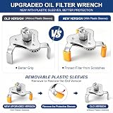 Spurtar 3 Jaw Oil Filter Wrench 68-104mm with Protective Sleeves view 4