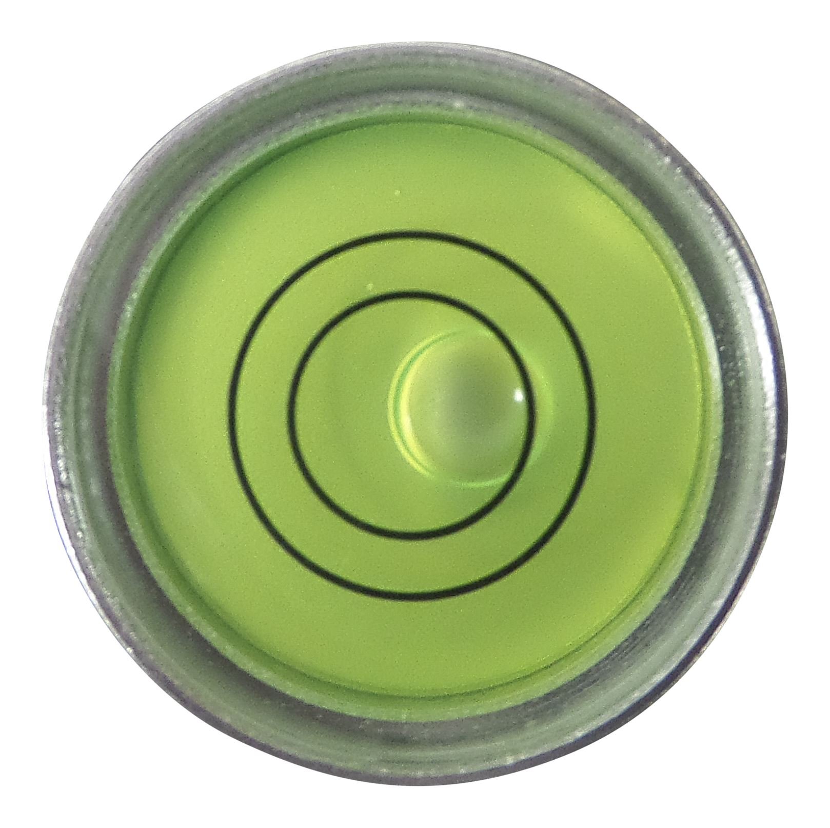 Small Metal Round Circular Bulls Eye Spirit Bubble Level (Green Liquid) Circular - Surface Level Tool Clock Camera Hobby Tripod Caravan