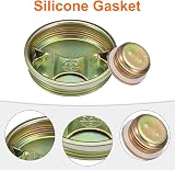 sourcing map Galvanized Steel Drum Bung Cap Set 2" 3/4" for 55 Gallon Oil Gas view 3