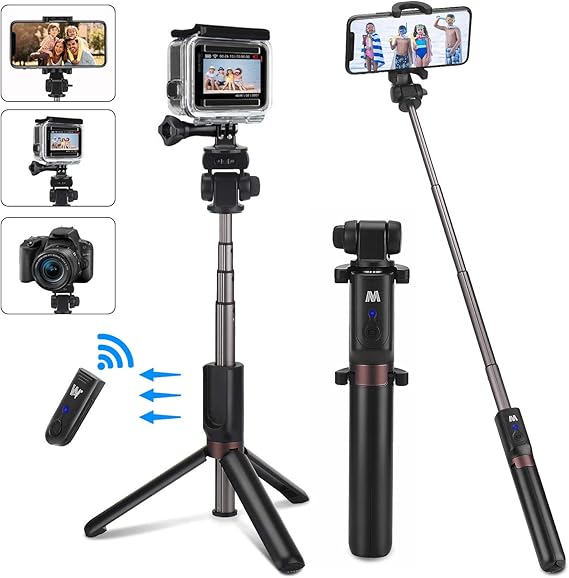 PEYOU 6 in 1 Selfie Stick Tripod, 26.8" 360 °Rotation Amazon.co.uk Camera & Photo