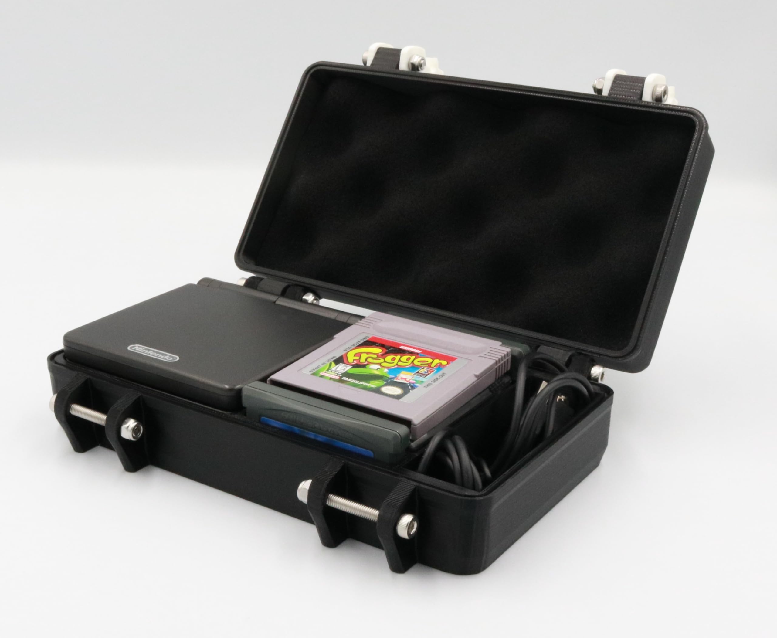 Game Boy Advance SP Rugged Protective Carrying Case - Holds Original, GBC, GBA Games and USB Cable