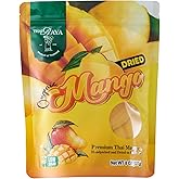 Thairaya Dried mango 8 Oz, Dried mago slices - Dried fruit snacks Low sugar Reusable bags - Healthy snacks Vegan Soft Juicy Sweet fresh fruit Thai mango fruit snacks healthy snacks organic fruit