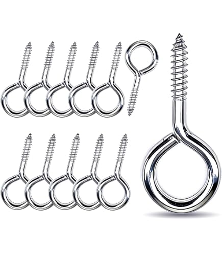 Hillman 6 X 1-15/16-inch Screw Eye – Zinc Plated, 16-Pack For Hanging Decor, Crafts & Holiday Lights