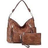 Chase Chic Hobo Bag for Women, PU Ladies Purse Handbags Trendy Crossbody Shoulder Bucket Bag for Work,Travel