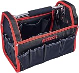 Amtech 13" Tool Tote Bag Open Heavy Duty Waterproof 19 Pockets Electrician view 1