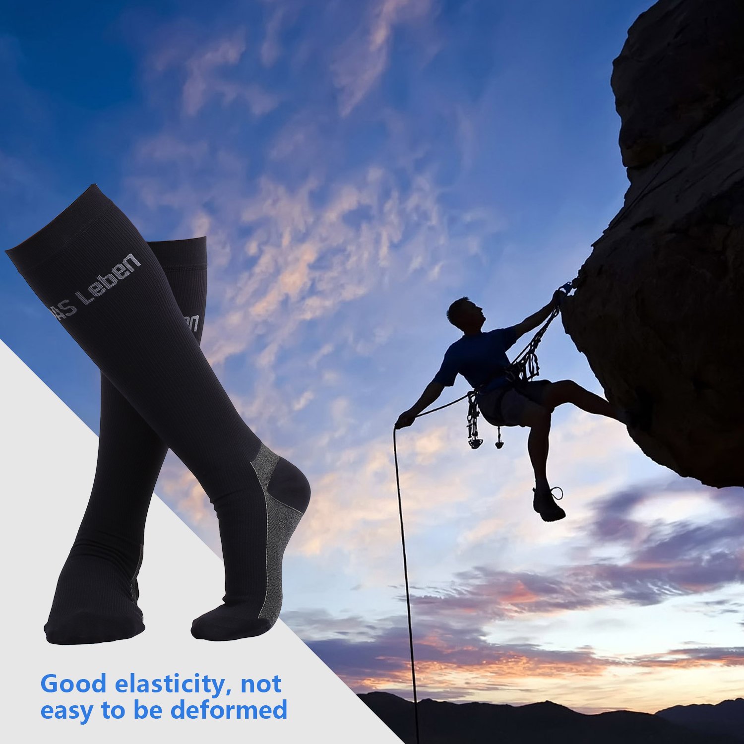 DAS Leben Compression Socks Copper Wear Knee High Socks (S/M)