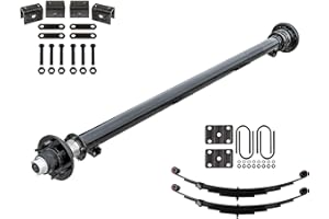 THE TRAILER PARTS OUTLET 6000 lb TK Light Duty Single Axle Trailer Kit with Suspension - 6K Capacity (73" Hubface 58" Spring Center)