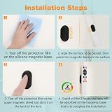 Giantree 4Pcs Magnetic Remote Control Holder Wall Mount - Black view 6
