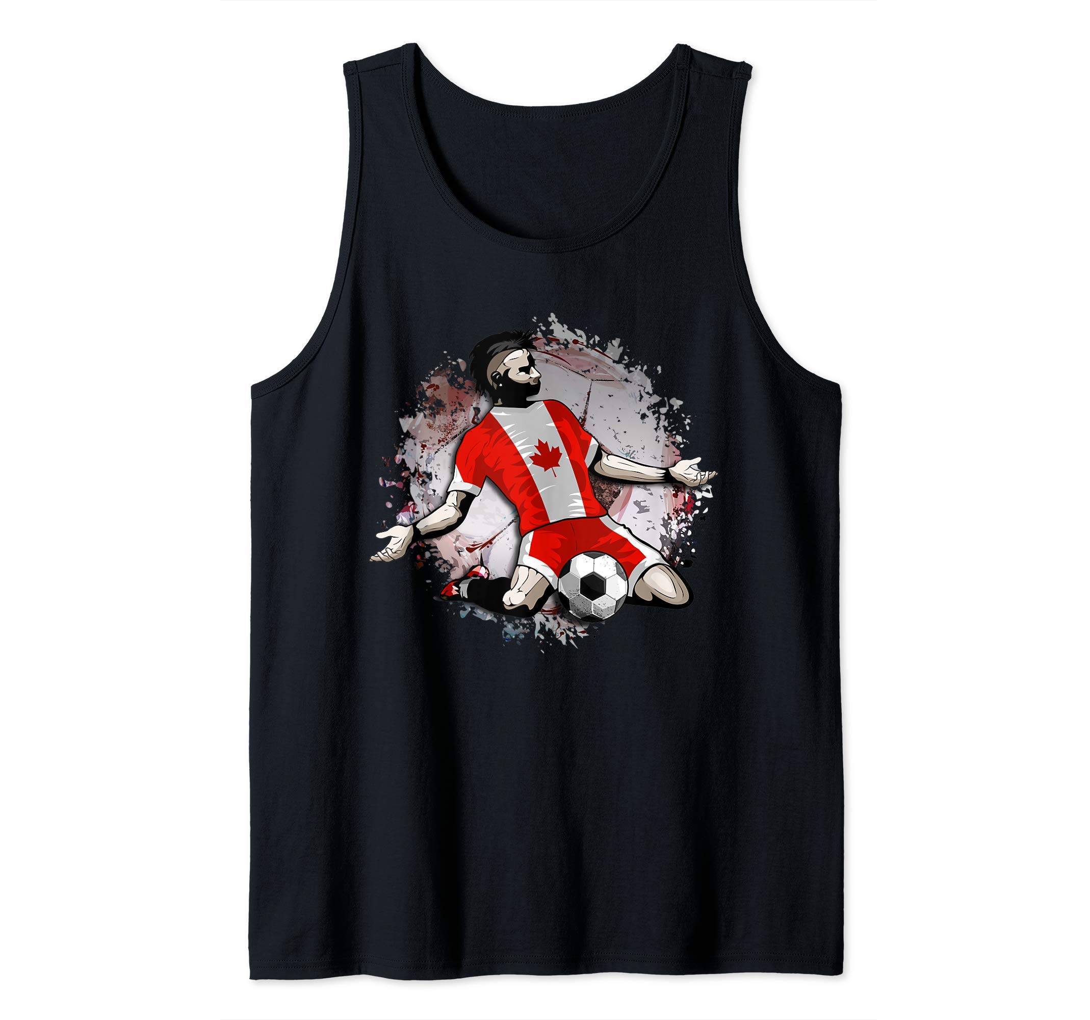Canada Soccer Canadian National Flag Proud Football Lovers Tank Top