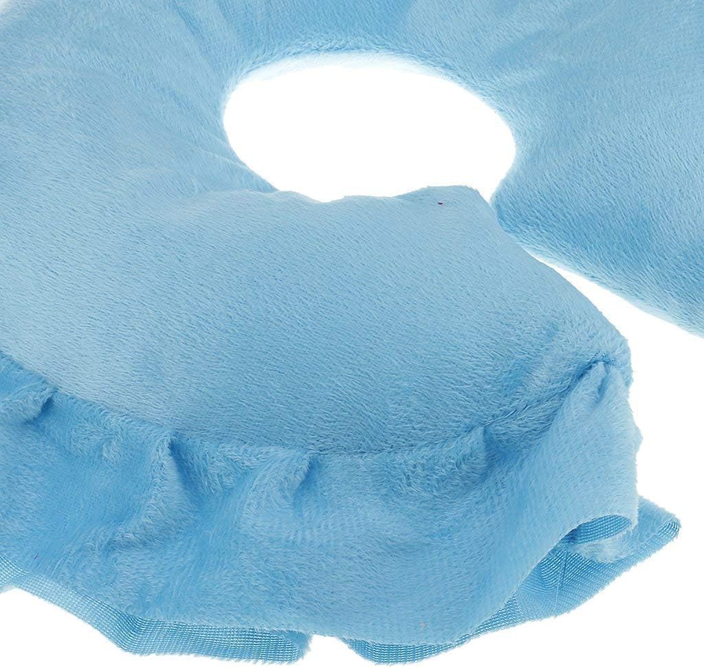 U Shaped Neck Support Cushion Soft Spa Salon Massage Table Cradle Face Pillow Neck Head Cushion Travel Flight Neck Pad - Sky Blue: Garden & Outdoor