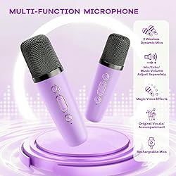 YLL Mini Karaoke Machine with 2 Wireless