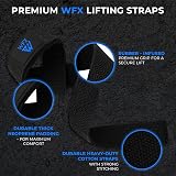 WFX Weight Lifting Straps Wrist Support Padded Neoprene Black view 2