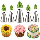 Suuker 5 Pieces Leaf Piping Tips | Stainless Steel