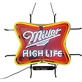 Neon Signs Beer Bedroom Miller High Life Beer Glass Neon Signs for Man Cave Birthday Party Neon Light Art Wall Lights 24 X 20 Inches